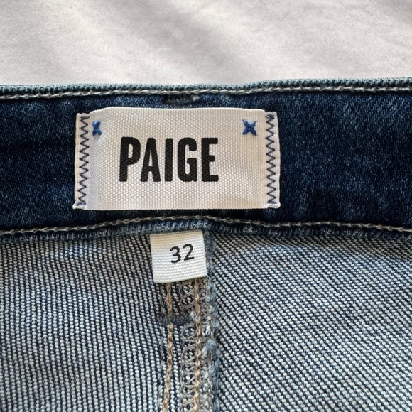 Paige Denim Stella High-rise Straight Leg Sz 32 in Soleil Destructed Wash - Picture 8 of 10